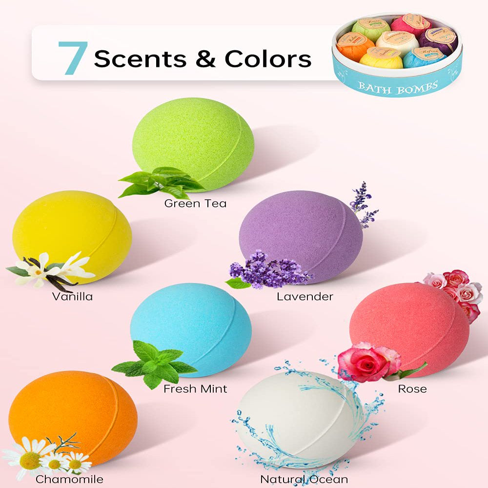 Bath Bombs Set Bath Salt Balls Self Care for Women