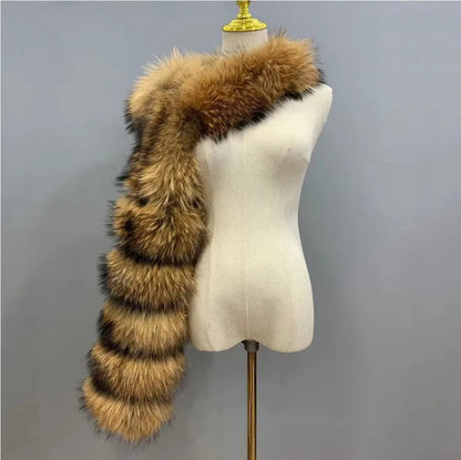 High Quality Short Faux Fox Fur Coat