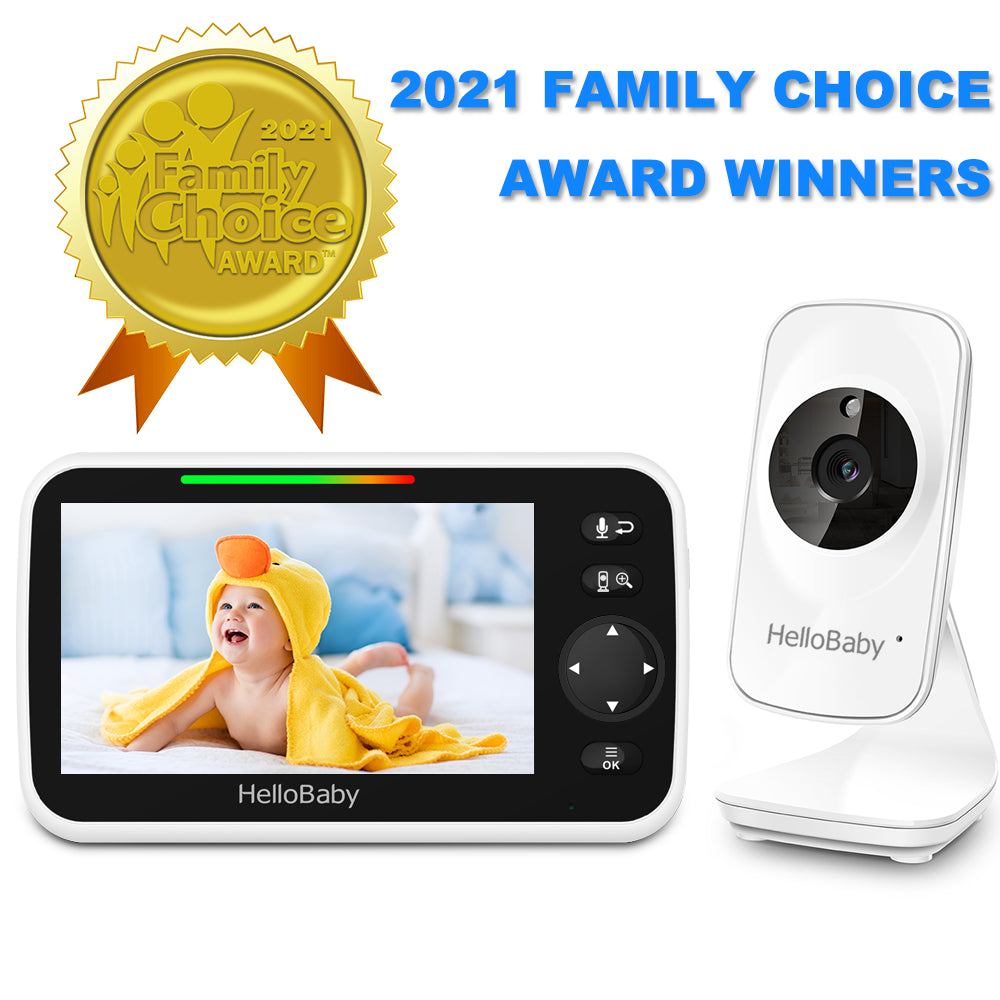 Video Baby Monitor with Camera and Audio, 5" Color LCD Screen,  Monitor Camera, Infrared Night Vision, Temperature Display, Lullaby, Two Way Audio and VOX Mode 5 Inches