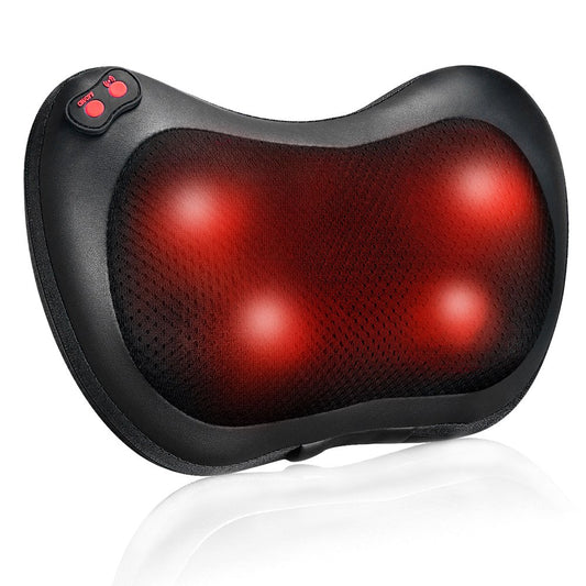 Shiatsu Back Massager with Heat,Deep Tissue Kneading,Electric Back Massage Pillow Neck Massager for Home, Office, and Car